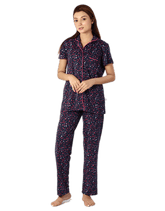 Women's Sleepwear Cotton Button-Down Night Suit